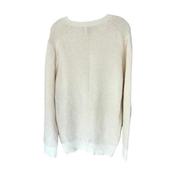 NN07 No Nationality Men's Cream Basic Loke Casual Knit Crew Neck Sweater Size XL - Picture 10 of 13